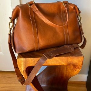 Madewell Glasgow Satchel in cognac leather gently used!